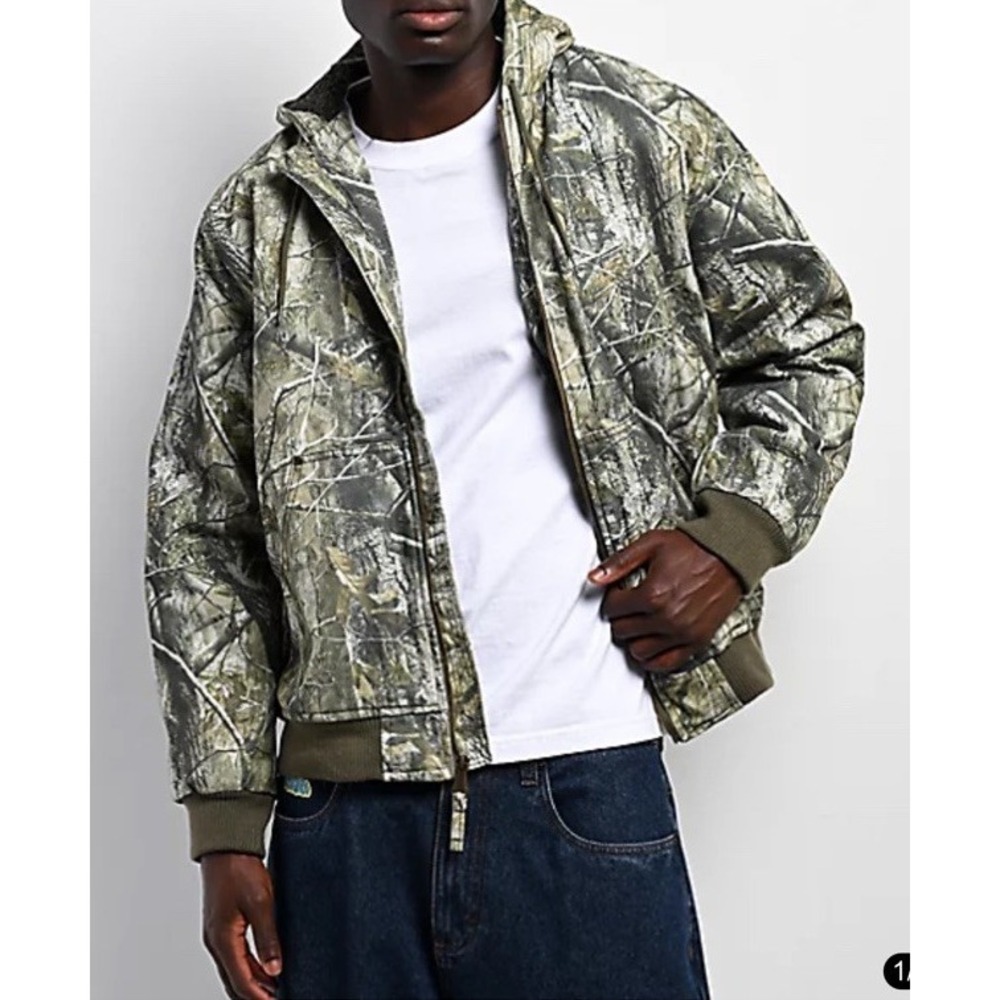 Bass Creek Outfitters Full Zip Hooded Jacket Camouflage Work‎ Hunt Size 2XL NEW